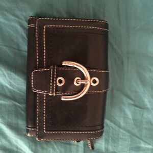 Coach black leather wallet